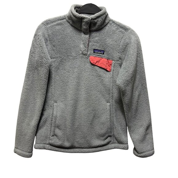Patagonia Womens Re-Tool Snap-T Fleece Pullover Grey XS Polartec Tailored Fit - Picture 2 of 8